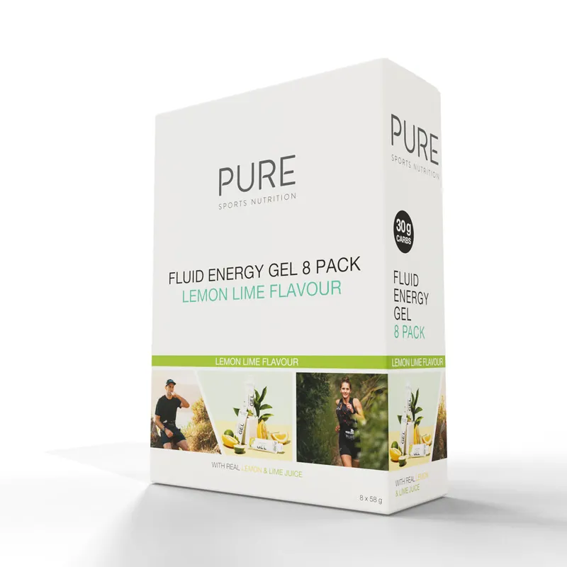 Pure Fluid Energy Gel Lemon Lime Box of 8 x 58g-1